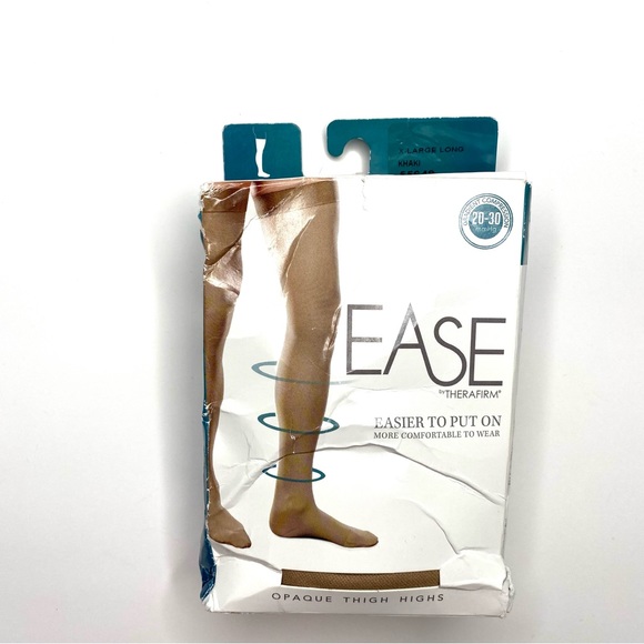 EASE by Therafirm Opaque Thigh Highs NWT in Khaki XL Long - Picture 2 of 8